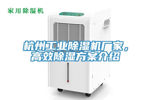 杭州工業(yè)除濕機廠家，高效除濕方案介紹