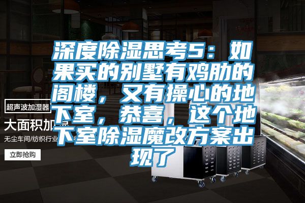 深度除濕思考5：如果買的別墅有雞肋的閣樓，又有操心的地下室，恭喜，這個(gè)地下室除濕魔改方案出現(xiàn)了