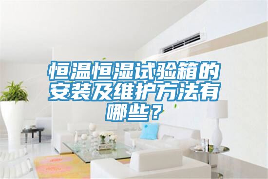 恒溫恒濕試驗(yàn)箱的安裝及維護(hù)方法有哪些？