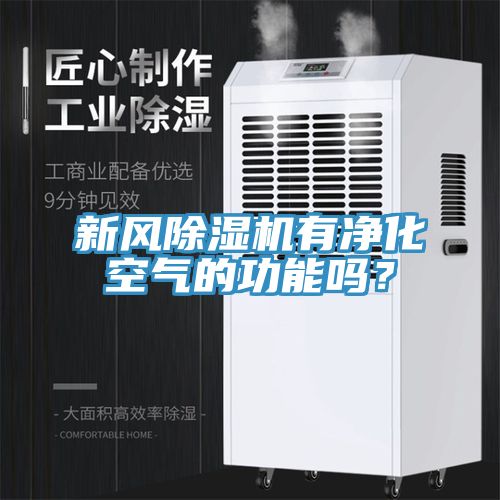 新風除濕機有凈化空氣的功能嗎？