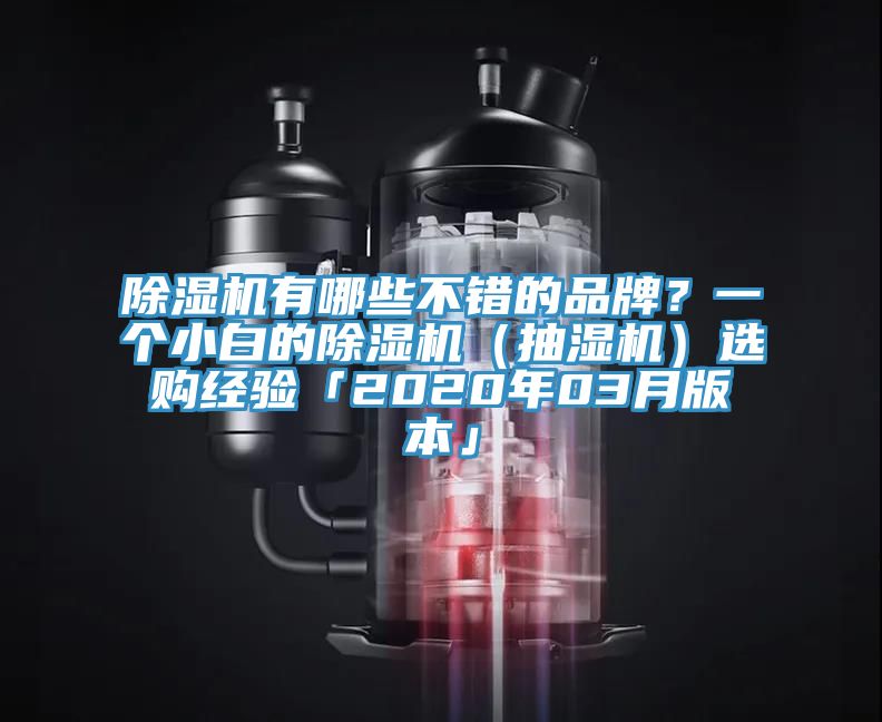 除濕機(jī)有哪些不錯(cuò)的品牌？一個(gè)小白的除濕機(jī)（抽濕機(jī)）選購經(jīng)驗(yàn)「2020年03月版本」